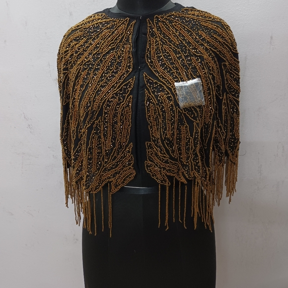 None Dresses & Skirts - Heavy Georgette fabric beads work poncho....